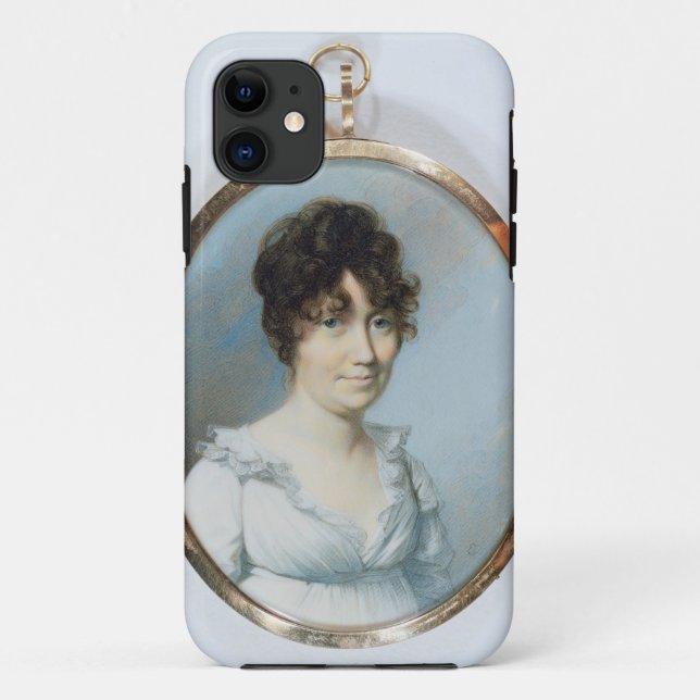 Dame der stumpfen Familie (w/c und Gouache auf Case-Mate iPhone Hülle (Rückseite)