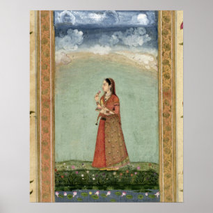 Dame, die eine Schüssel Rosen, vom kleinen Clive Poster