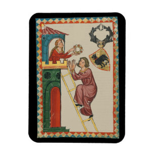 Dame, die einem Freier ein Geschenk überreicht, 14 Magnet