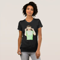 Dame drôle faisant des grimaces T-shirt humoristiq