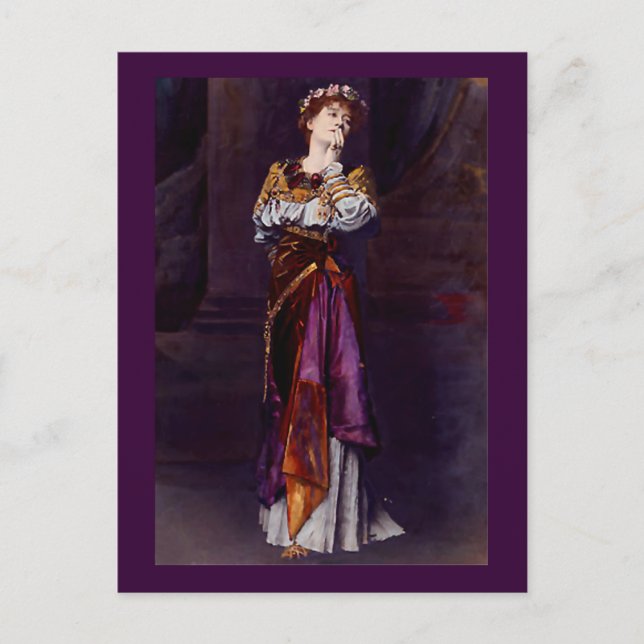 Dame Ellen Terry as Imogen - Alma-Tadema Postkarte (Vorderseite)