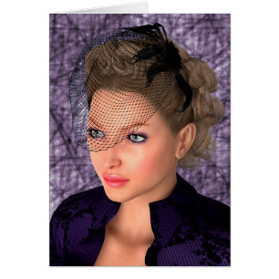 Dame en violet