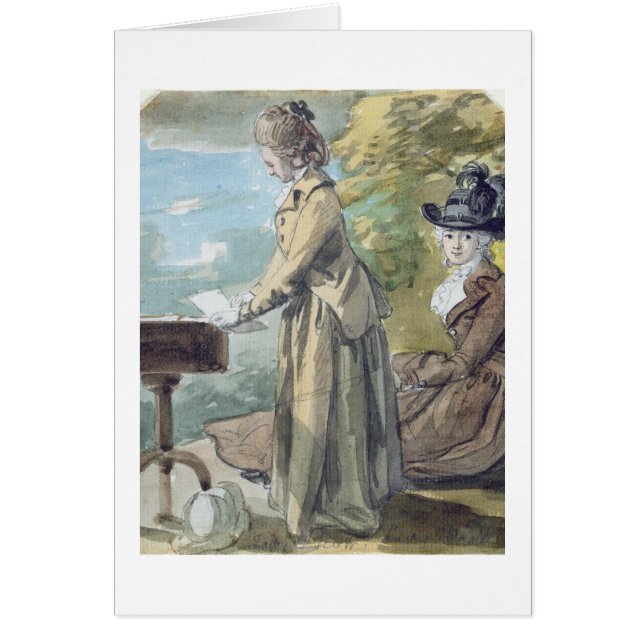 Dame Francis Scott und Dame Eliot, c.1770 (w/c ov (Vorne)