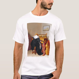 Dame gesetzt durch einen Virginal T-Shirt