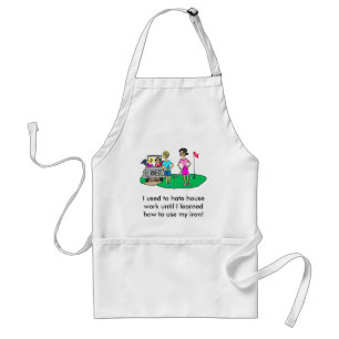 Dame Golfer Cartoon Apron Schürze