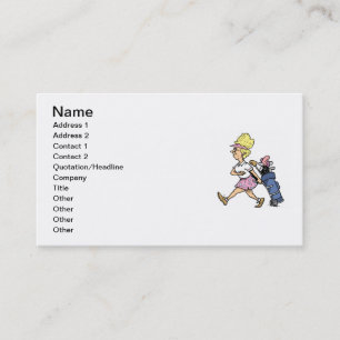 Dame Golfer Tshirts und Geschenke Visitenkarte