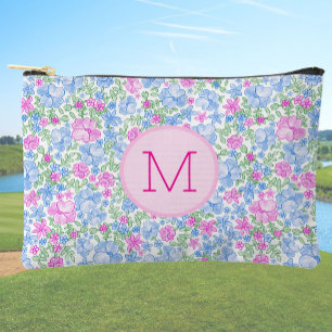 Dame Golferin Pink Blau Vornehme Benutzerdefiniert Zubehörtasche