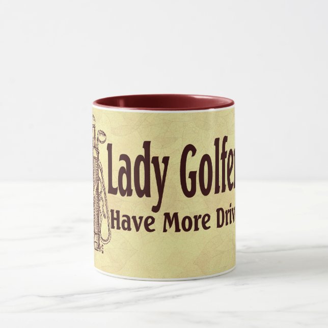 Dame Golfers Tasse (Zentrum)