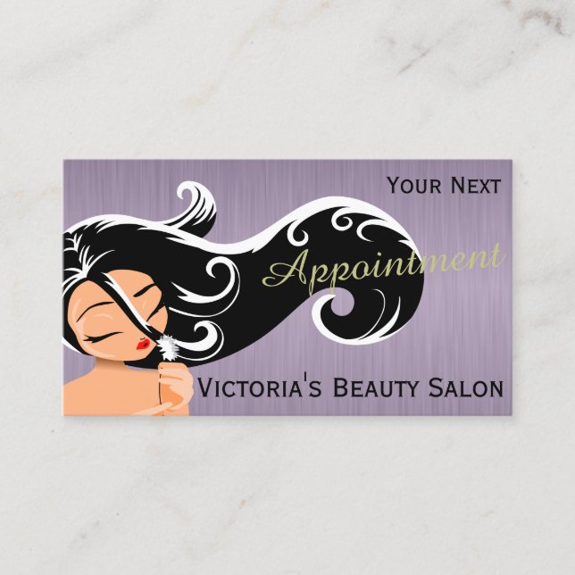 Dame Hair Stylist Appointment Cards Terminkarte (Vorderseite)