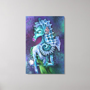 Dame Hippocampe Toile de Fantaisie - Peinture
