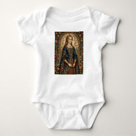 Dame im Garten, mittelalterliche Illustration/Rena Baby Strampler