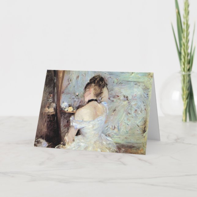 Dame in der Toilette durch Berthe Morisot Karte (Vorderseite)
