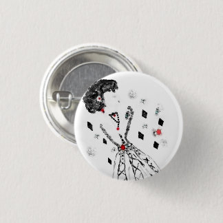 DAME IN DIAMANTEN (WASSERFARBE) BROCHE BUTTON