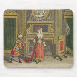 Dame in ihrem Schlafzimmer, erschienenes c.1688-90 Mousepad