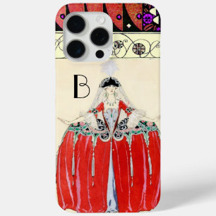 DAME IN ROT, SCHÖNHEITS-MODE-KOSTÜM-DESIGN MONOGRA Case-Mate iPhone HÜLLE