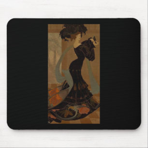 Dame in Schwarz Mousepad