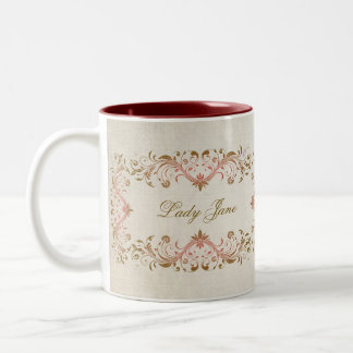 Dame Jane Mistress der Herrenhaus-Schale Zweifarbige Tasse