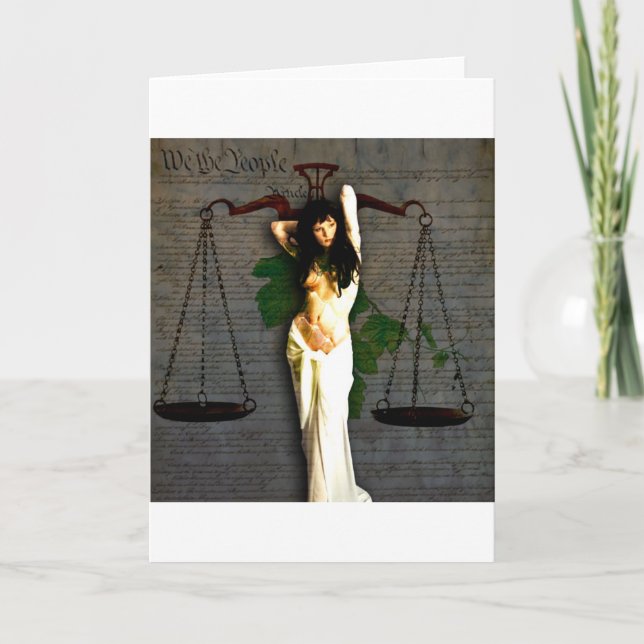 Dame Justice Karte (Vorderseite)