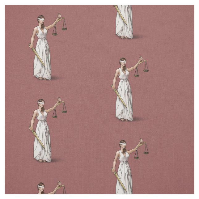 Dame Justice - Marsala Stoff (Muster)