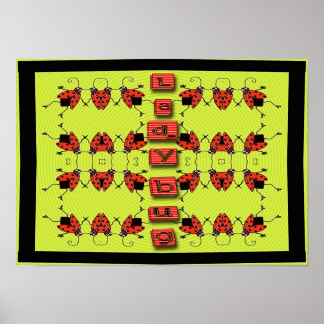 Dame Käfer auf Parade Poster (Vorne)