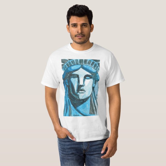 Dame Liberty - ich bin mit ihr T-Shirt (Vorne ganz)