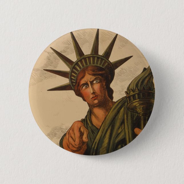 Dame Liberty Is Pointing an Ihnen Button (Vorderseite)