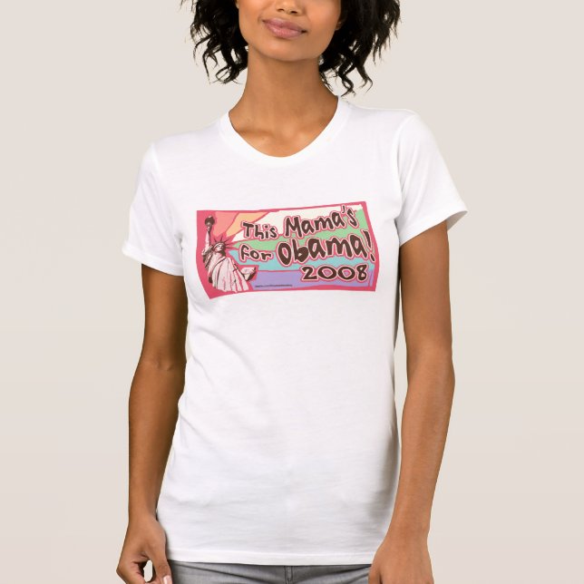 Dame Liberty Obama Mutter Shirt (Vorderseite)