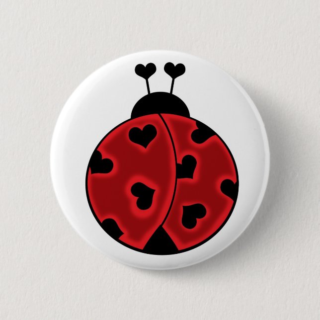 Dame Love Bug Button (Vorderseite)