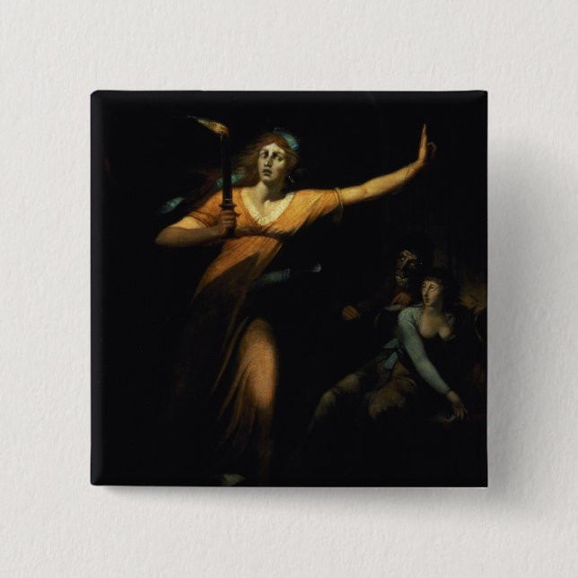 Dame Macbeth Sleepwalking, 1783 (Öl auf Leinwand) Button (Vorderseite)