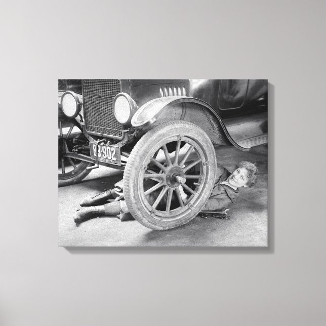 Dame Mechanic, 1920 Leinwanddruck (Vorderseite)