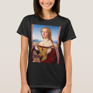 Dame mit der Porträtfarbe Einhorn-RAPHAEL Santi T-Shirt