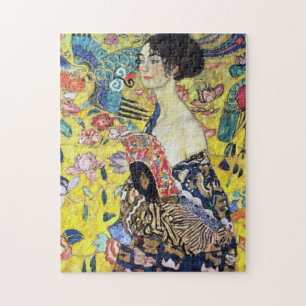 Dame mit Fächer von Gustav Klimt