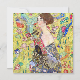 Dame mit Fächer von Gustav Klimt, Brautparty Einladung