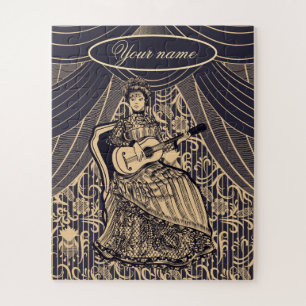 Dame mit Gitarre