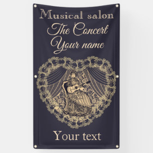 Dame mit Gitarre Banner