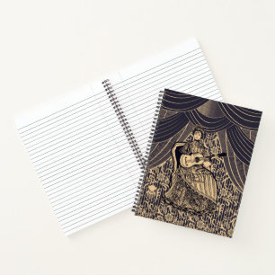 Dame mit Gitarre Notizbuch