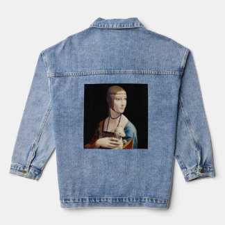 Dame mit Hermelin Jeansjacke