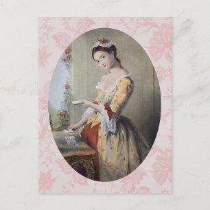 Dame mit Karten
