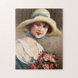 Dame mit Rosenstrauß_GC - Puzzle