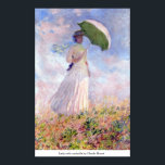 Dame mit Schirm von Claude Monet Poster<br><div class="desc">Dieses Gemälde mit dem Titel Lady mit Schirm von Claude Monet wird von Claude Monet, dem berühmten Künstler, hergestellt. Über Claude Monet Claude Monet war der Gründer des französischen impressionistischen Malstils; die Dame unter dem Schirm von Claude Monet der konsequenteste und produktivste Praktizierende der Philosophie der Bewegung, seine Wahrnehmungen vor...</div>