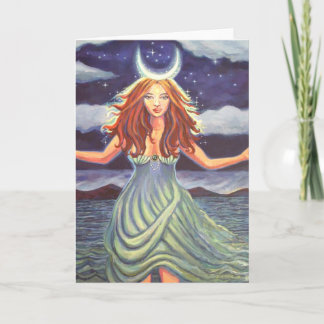 Dame of the Tides - Goddess Art Grußkarte Karte