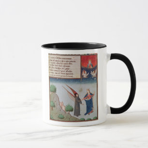 Dame Philosophy führt Boethius im Flug Tasse