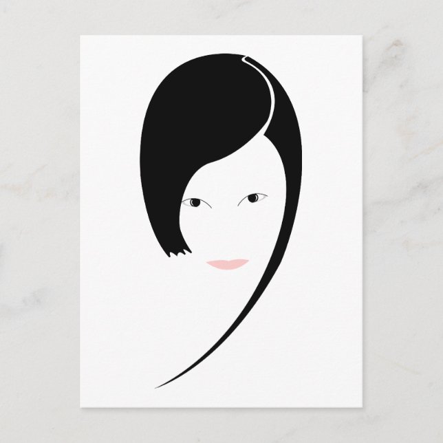 Dame Postkarte (Vorderseite)