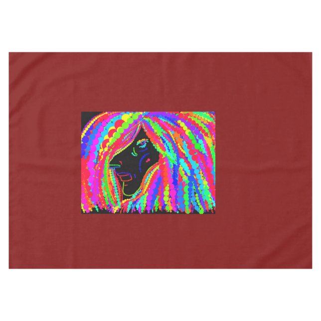 Dame Regenbogentischdecke Tischdecke (Vorderseite (Horizontal))