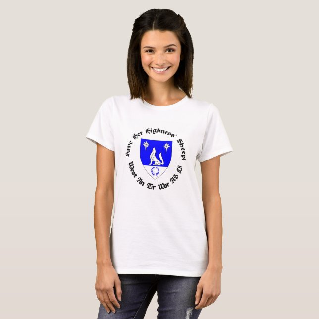 Dame-Schafe T-Shirt (Vorne ganz)