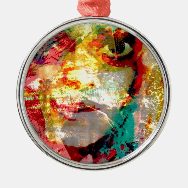 Dame Silbernes Ornament (Vorne)