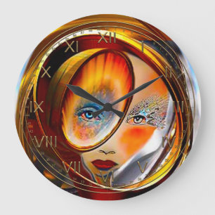 Dame Solar Große Wanduhr