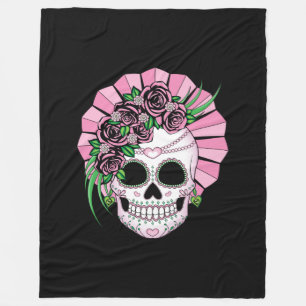 Dame Sugar Skull Fleecedecke