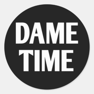 Dame Time Runder Aufkleber