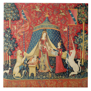 DAME UND EINHORN Löwe,Fantasy Blumen,Tiere Fliese